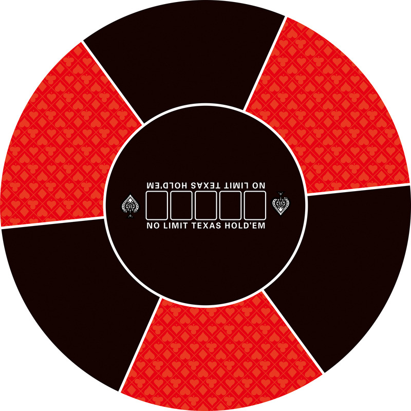 Minglu CPM-005 Poker mat round Rubber Gambling table Mat