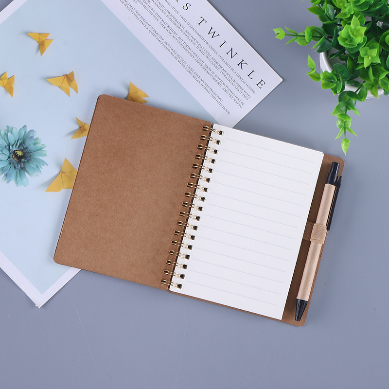 Craft Paper Cover Portable Notepads With Pen Memo Pad Sticky Custom Note Pad Gift Set