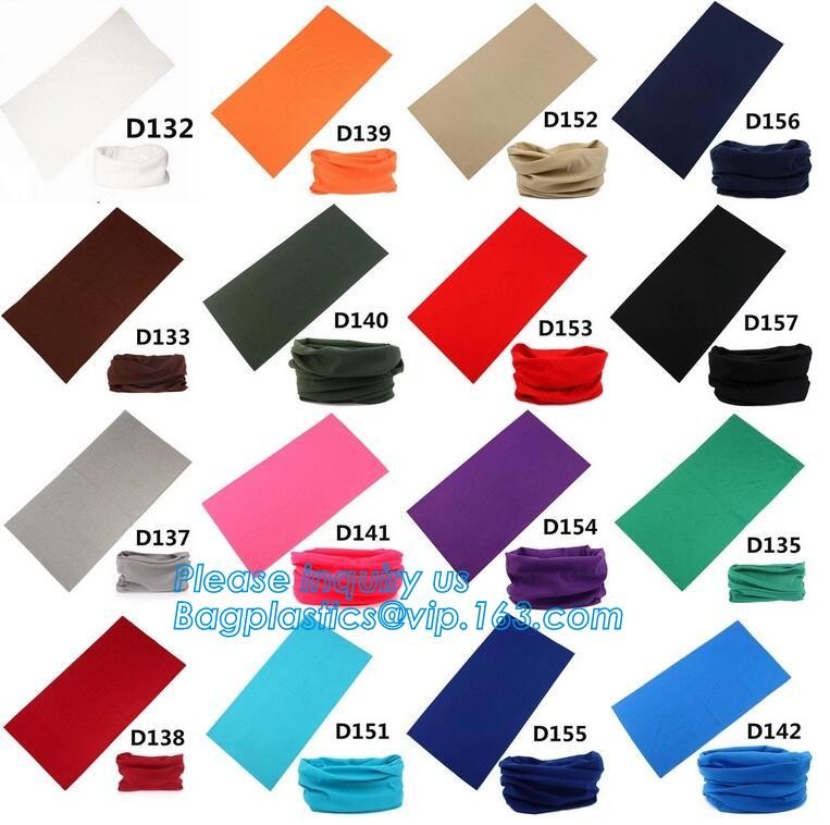 multi choice women head scarf printed colorful face mask custom logo/size bandana,Sport Strapping Seamless Custom Gaiter Whi