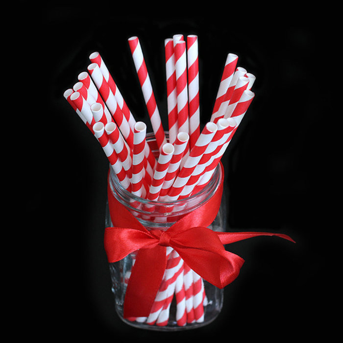 Birthday Decoration 8mm Biodegradable Paper Straws Compostable