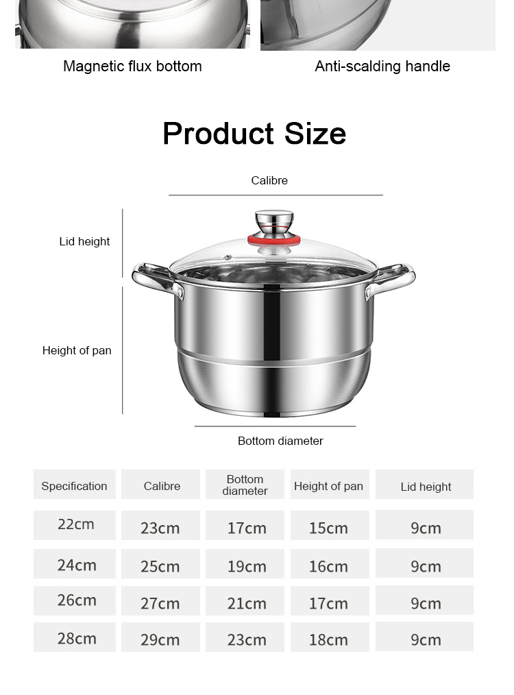 Factory Direct Sale Kitchen 8 Pcs Cooking Pots Cookware Sets Stainless Steel Soup Pot Set Cooking Pot Sets