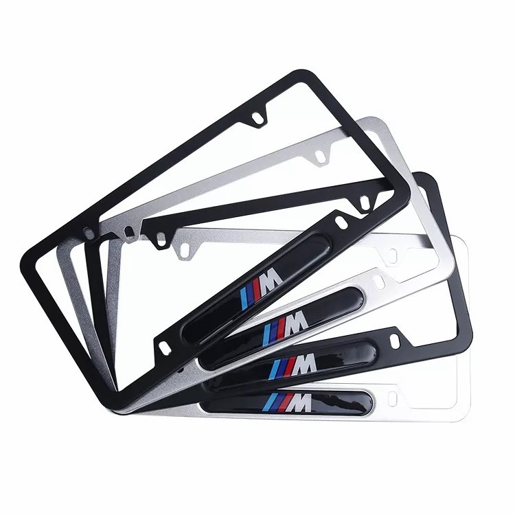 Anodize CNC Machining Parts Stainless Steel Car License Plate With 4 LED