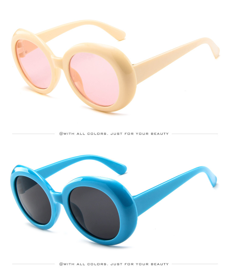 Fashion 2020 BSCI 140MM Oval Shape Sunglasses Multi Color UV400 Promotion