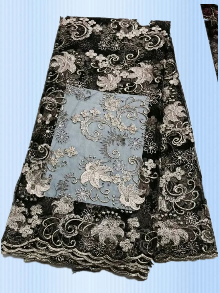 African Lace Fabric 2017 High Quality Lace Tulle Styles Embroidery Laces for Wholesale with different color