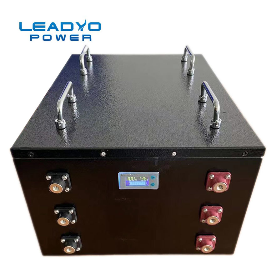 Metal Case Golf Cart 48V 100Ah Lithium Ion Batteries Metal Case Rechargeable With LCD