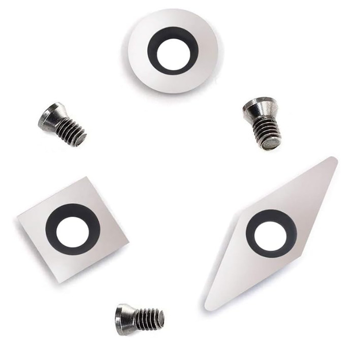 3pcs Mini Carbide Turning Tool Replacement Cutter Set for Mini Wood Lathe Turning Tools