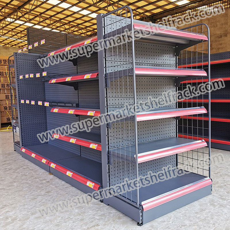 Metal Display Supermarket Shelves Bracket Wire Shelving Gondola For Shelves