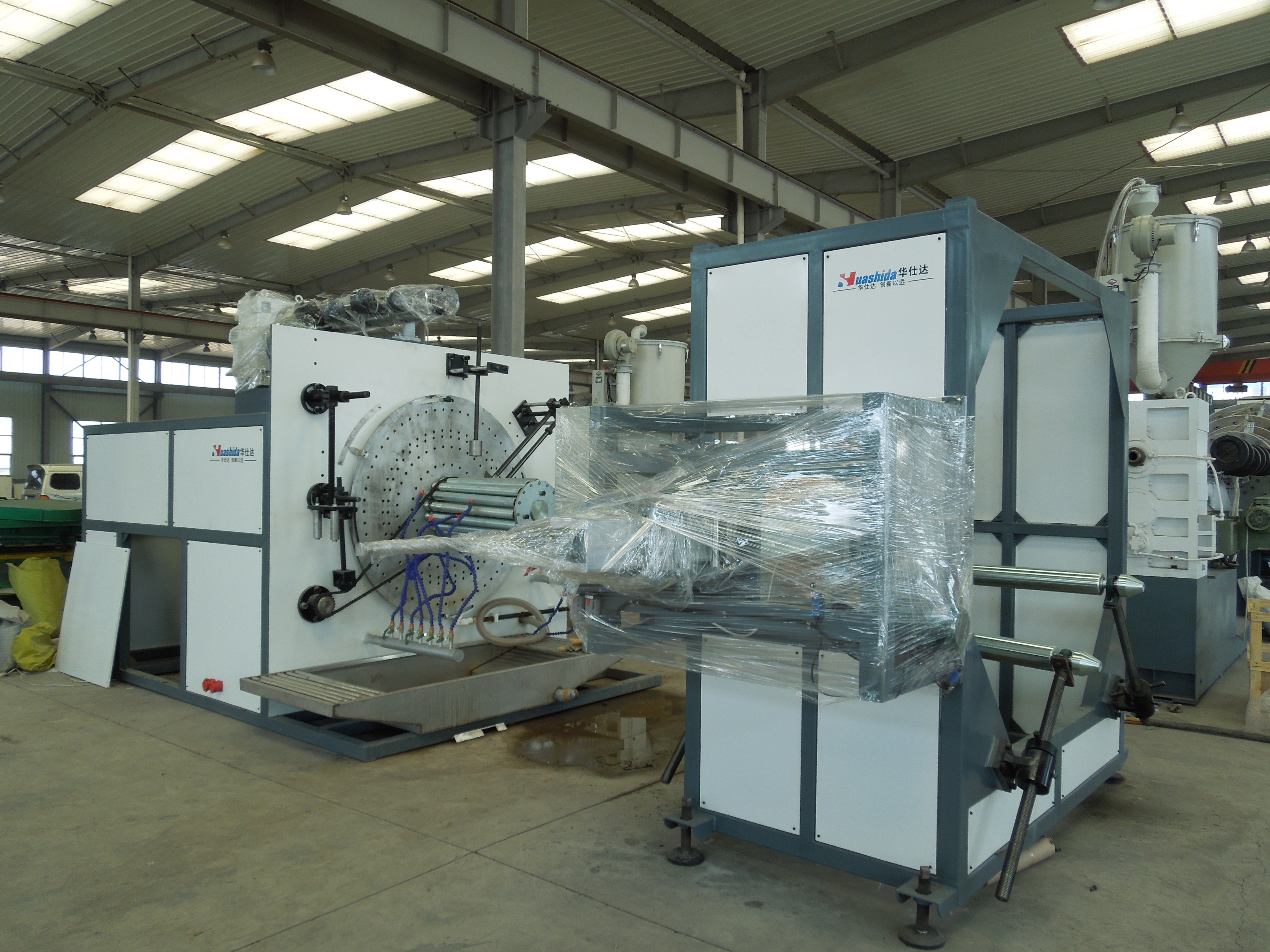 HDPE Plastic Hollow Wall Spiral Pipe Extrusion Line