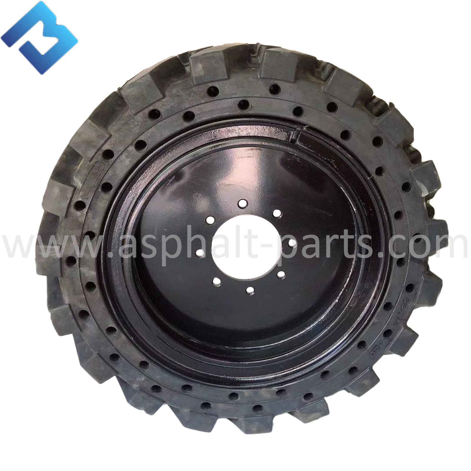 S770 12-16.5 Asphalt Paver Spare Parts Solid Rubber Tyre Wheels For Bobs Machine