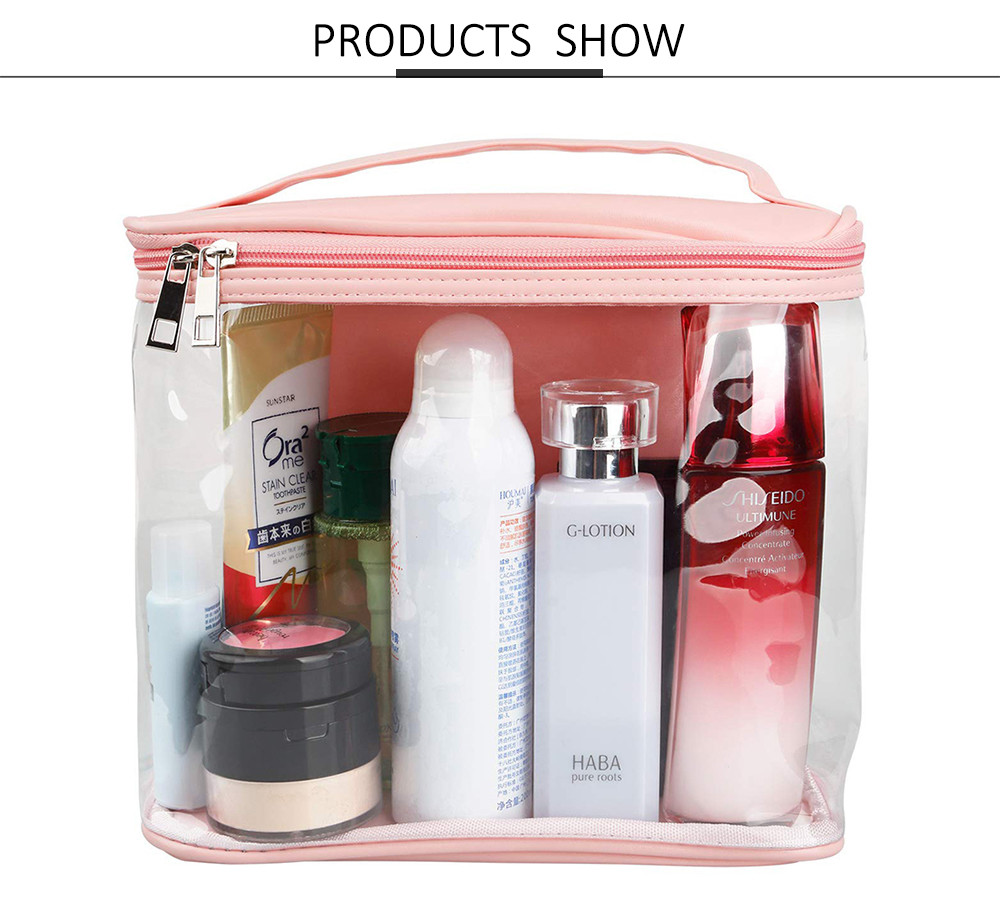 Leak Proof Zipper Clear Travel Bags For Toiletries