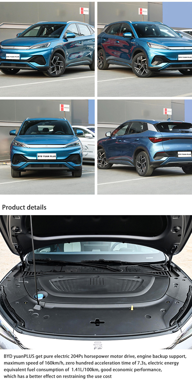 New Energy Electric Four Wheel Drive SUV Car Safety 510km BYD Yuan Pro