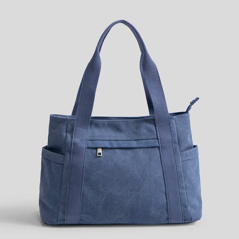 Fashion Women Canvas Shopping Bag Ladies Casual Shoulder Handbag Reusable Large Capacity Eco-Friendly Tote Bag