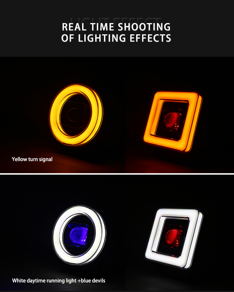 4.5inch Combo Auxiliary Amber Fog Light Vehicle Led Work Light 4inch Off Road 4x4 Bumper Truck Offroad Car Led Driving Light