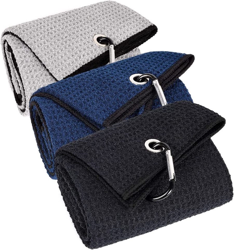 High Quality Magnetic Golf Towel Custom Logo Different Shape Waffle Golf Towels New Design Magnet Golf Towel