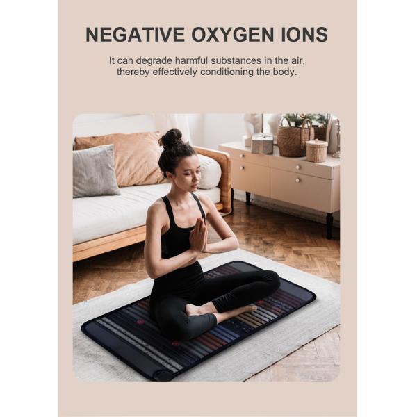 Amethyst White and Black Color Crystals PEMF Mat with Four Coils