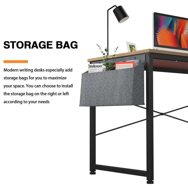 28.44lbs H28inch Home Office Computer Table With Storage Bag