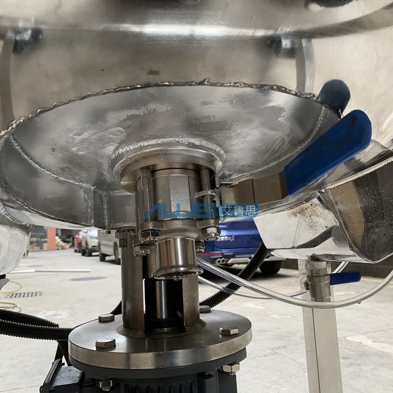 200L Homogenizer Emulsifier Mixer Movable Electric Heating Mixing Tank
