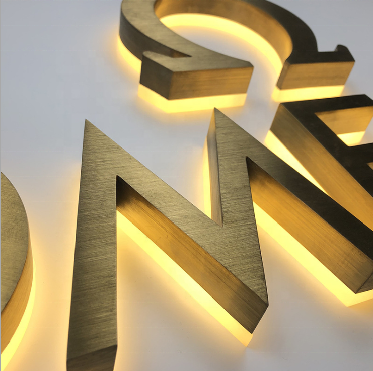 Manufacturer's Best-Selling Outdoor LED Stainless Steel Luminous Character Billboard LED Logo