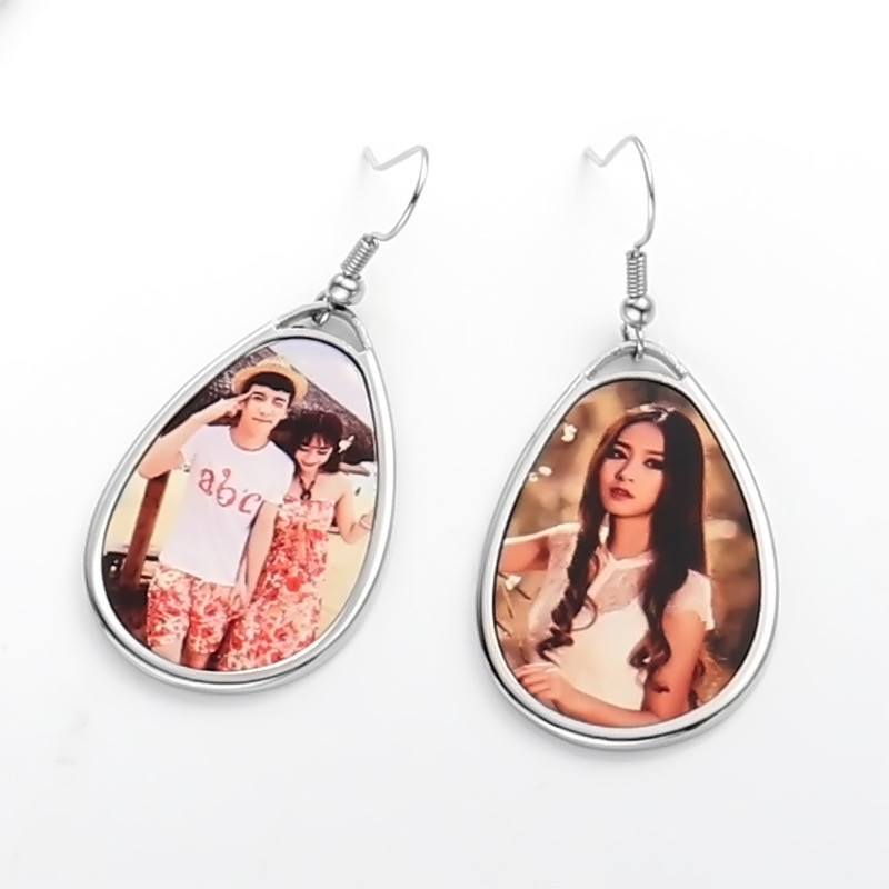 Blank Metal Sublimation Earrings With Metal Insert Custom Sublimation Eardrop For Heat Transfer Printing