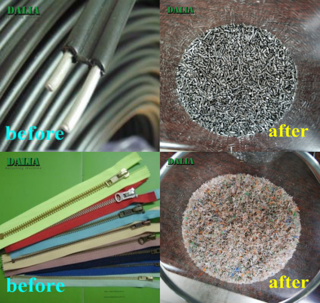 Compact Copper Wire Granulator Separator , Copper Cable Recycling Granulator DLW-800