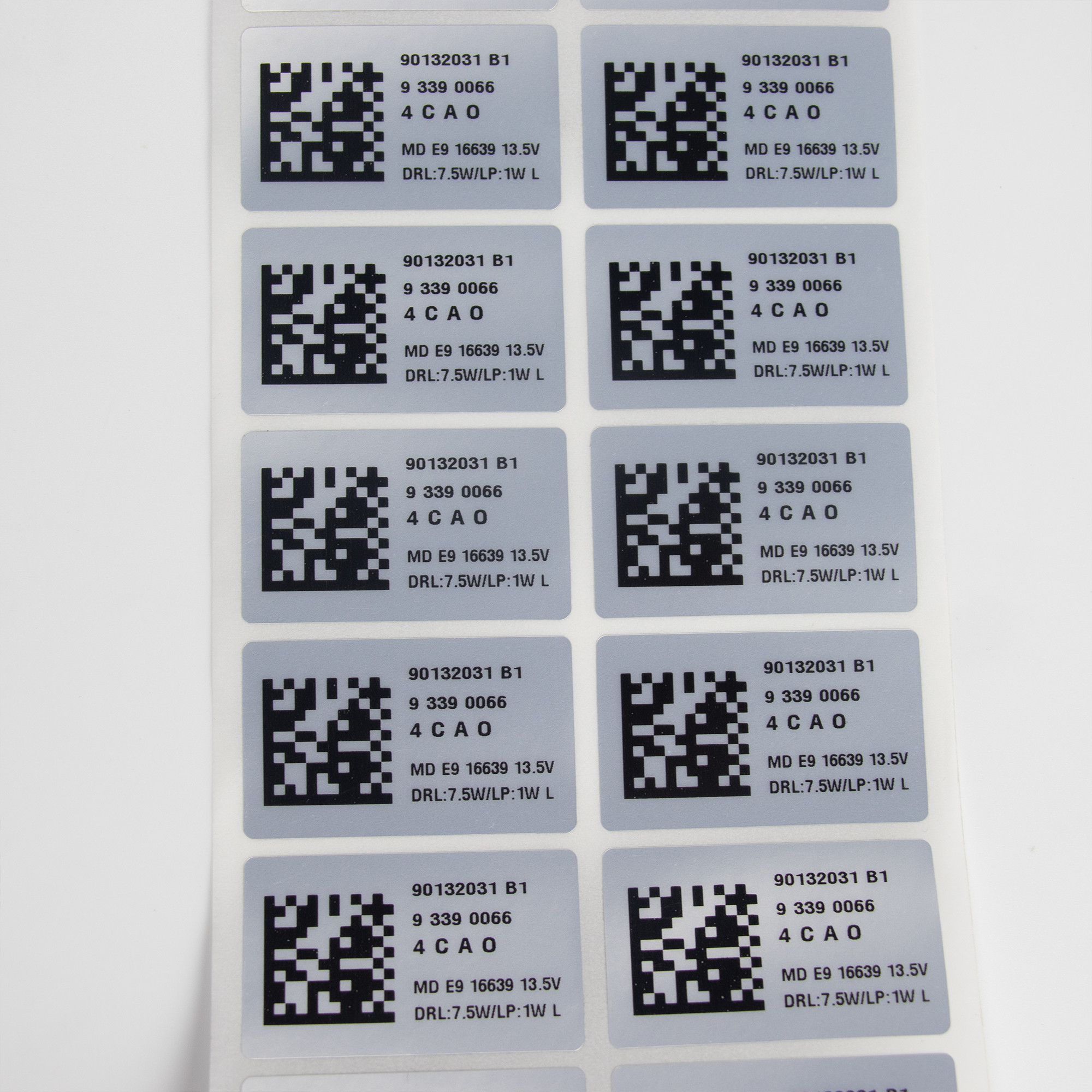 Custom Barcode Label Adhesive Logo Design Car Sticker Printing