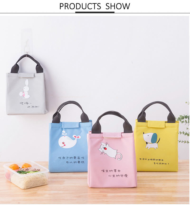 Wholesale Oxford Pink Children Soft Insulated Lunch Cooler Bag