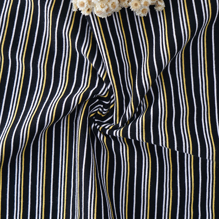 Wear-resistant And Health And Peace Of Mind Striped Material Fabric For T-Shirt
