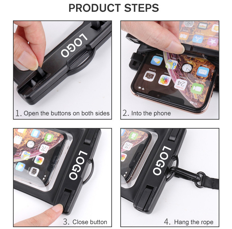 Colorful Waterproof Cell Phone Pouch Waterproof Phone Case Bag Universal PVC TPU