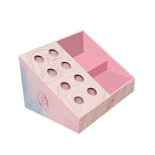 Satin Coating Display Carton Boxes , Custom Cardboard Countertop Displays Linen Lamination