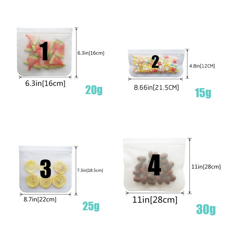 Leakproof PEVA k Packaging Bag Foldable For Fruit 28*27*5cm