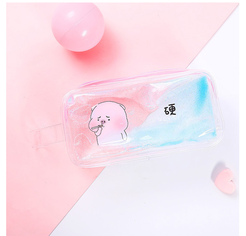 Quicksand Effect Travel Portable PVC Clear Cosmetic Bag