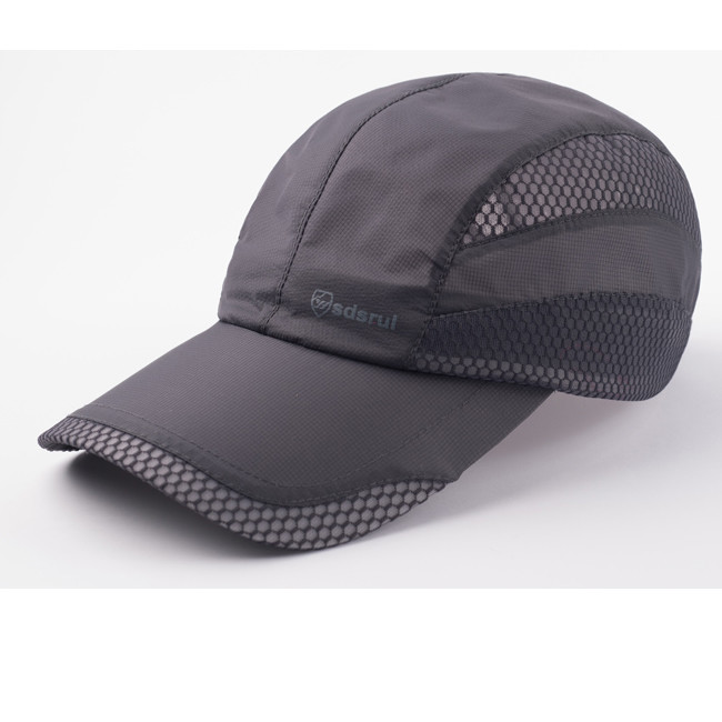 100%ployester Quick embroidered Breathalble Outdoor UV SPF 50 Running Cap Trucker Hats Many colors are available