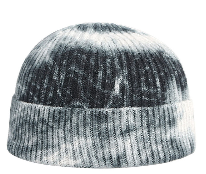 Women'S Tie Dye 100 Acrylic Beanies And Caps Cuffed Warm Winter Knit Watch Hat Skull Cap