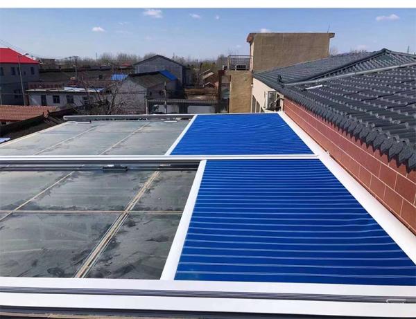 WaterProof SunProof Retractable Roof Awning Steel Transparent External Conservatory Awnings