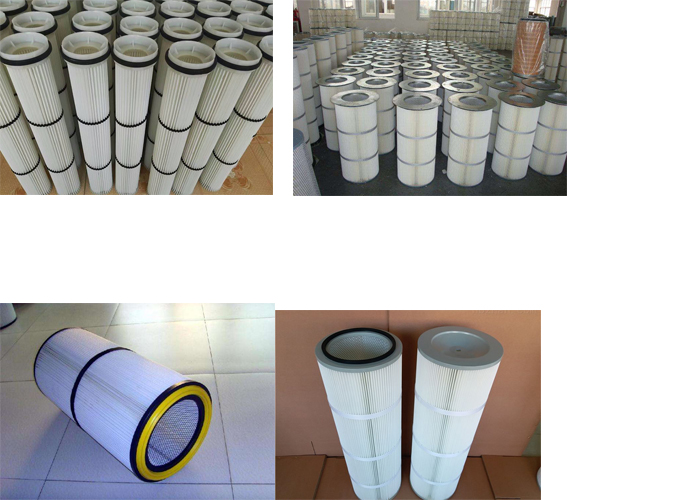 Cement Silo Dust Collector Filter Cartridge , Standard Size Industrial Cartridge Filters