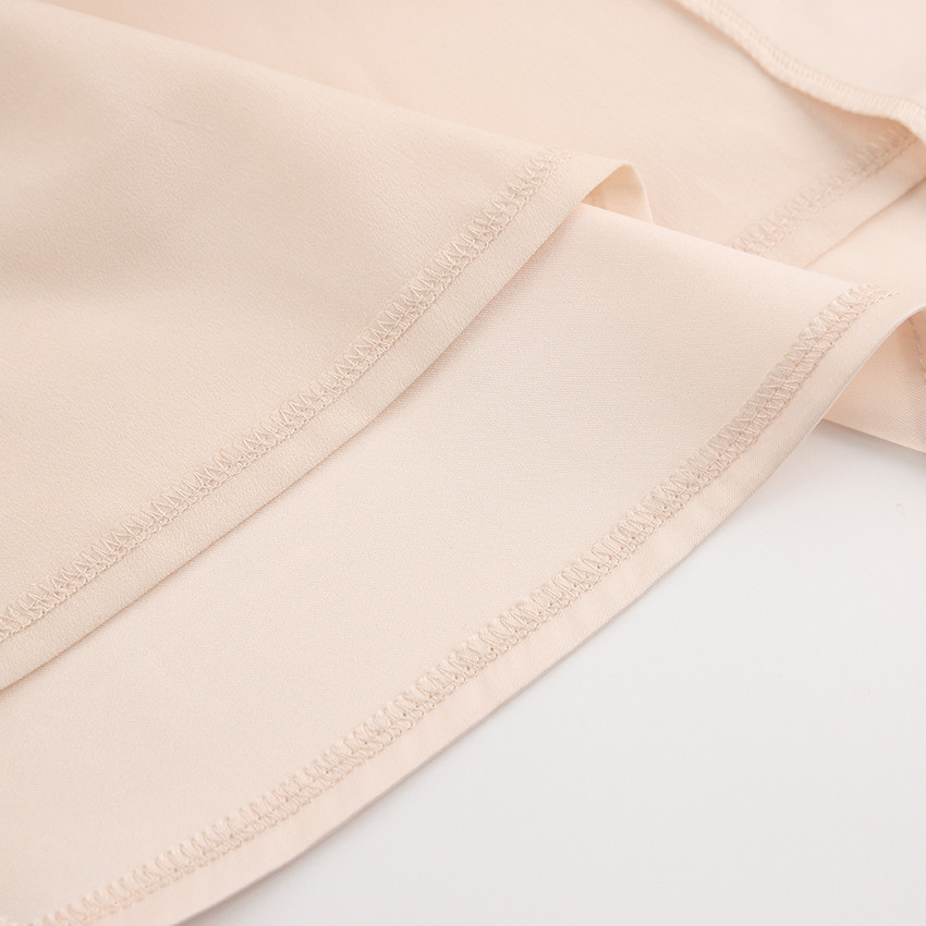 Maxi Puff Sleeve Women Chiffon Dresses Ceam Color For Summer