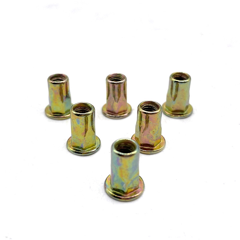 carbon steel Yellow Zinc Plating ASTM A194 Blind Rivets Nuts For Industry