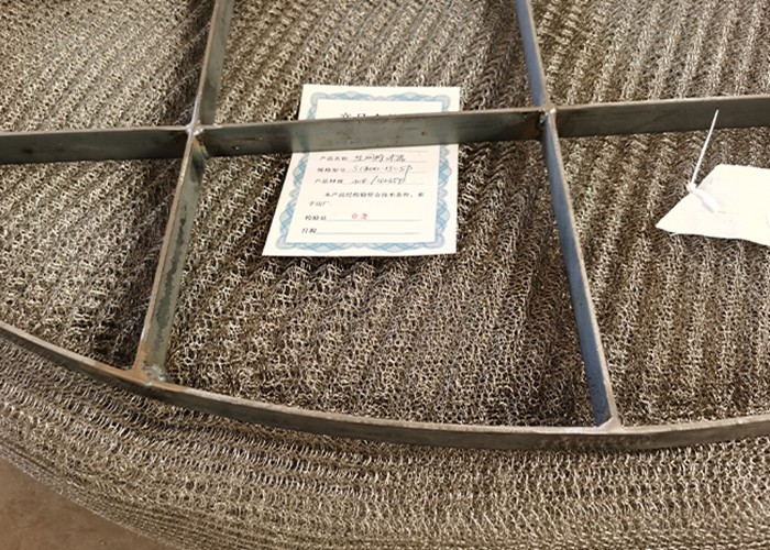750mm Wire Mesh Mist Eliminator Pads Cellular Structure Stainless Steel Knitted