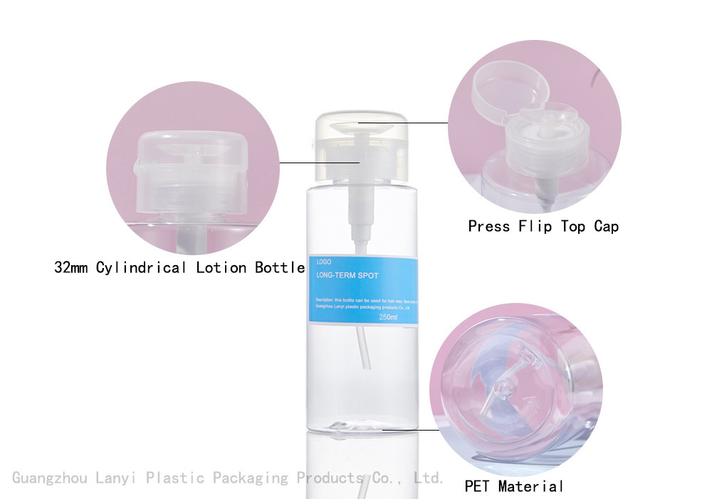 Transparent Cylinder 250ml 500ml PET Plastic Bottle
