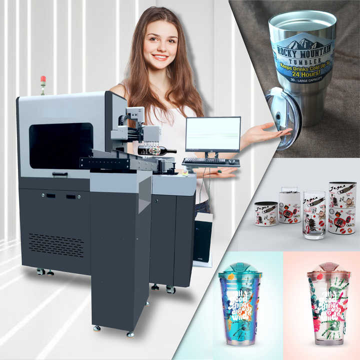 10-270mm Printing Length Cylinder UV Printer With Ethernet Connectivity And LCD Touch Screen Control Panel