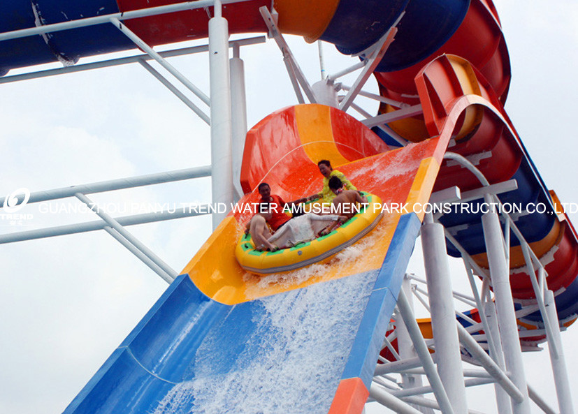 Giant Boomerang Fiberglass Water Slides Ashland / DSM Resin , 18.75m Platform Height