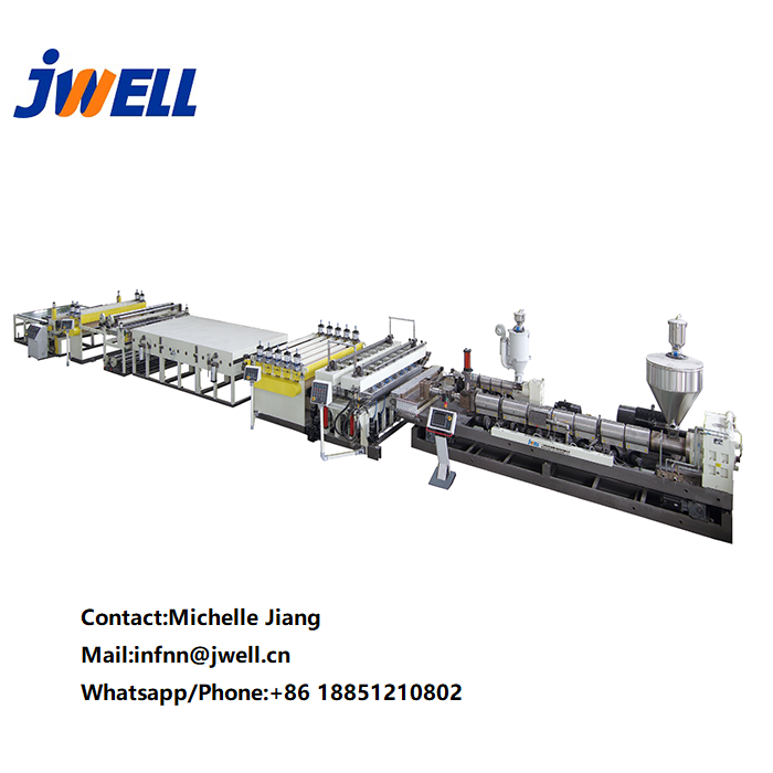 Jwell PC, PP, PE Plastic Hollow Sheet Board honeycomb Extrusion Line