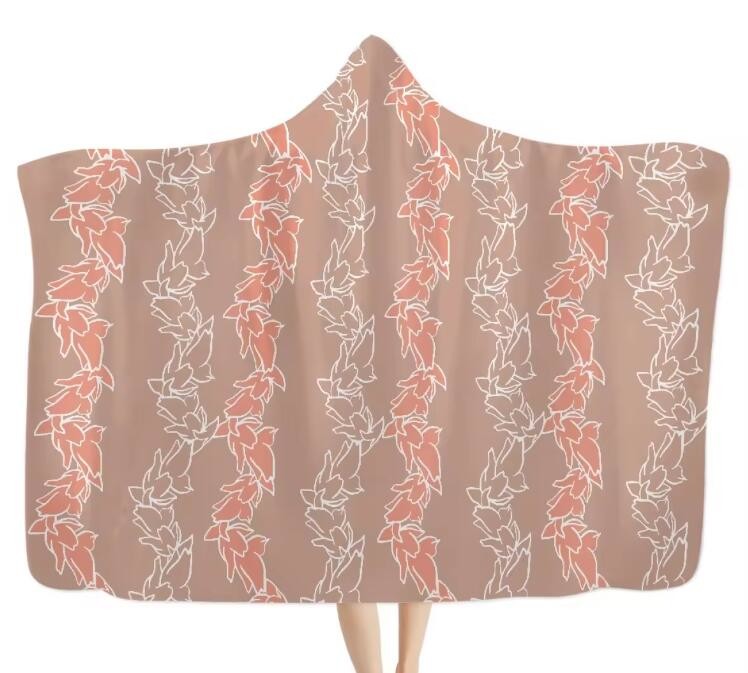 Anthurium Hawaii Print Oversized Hooded Blankets