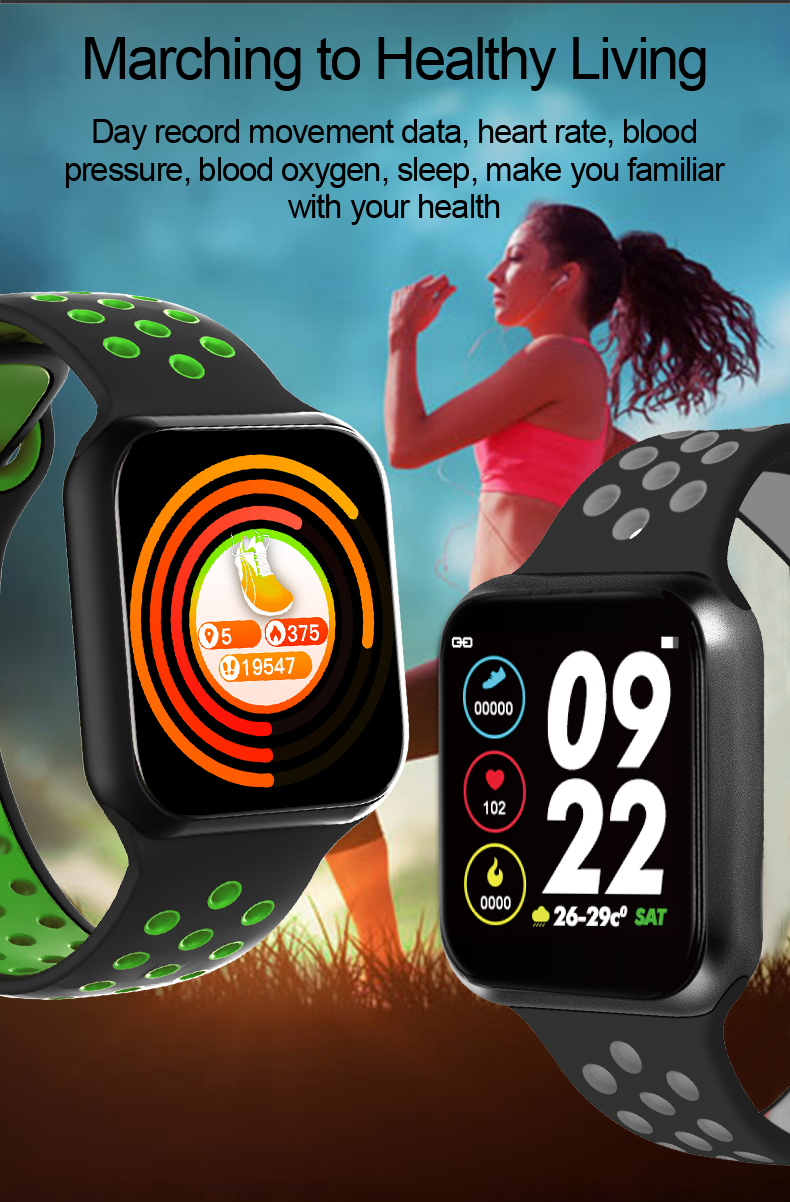 Zinc Alloy Silicone Strap Smart Watch 180mAh IOS Touch Screen Electronic Android