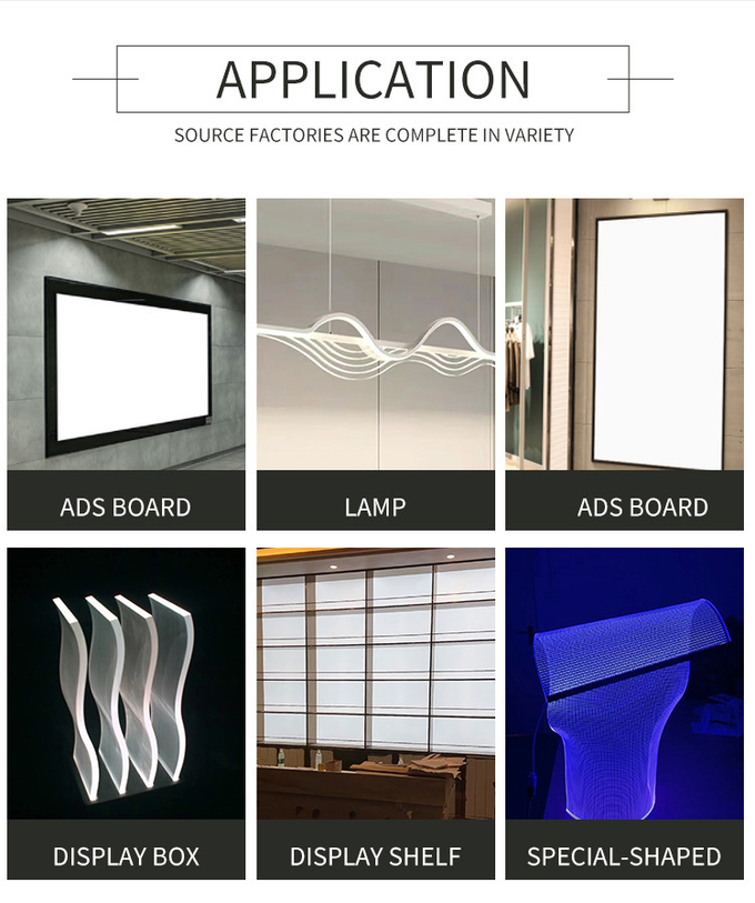 Customized LGP Acrylic Sheet without Dotting for Superior Light Transmission