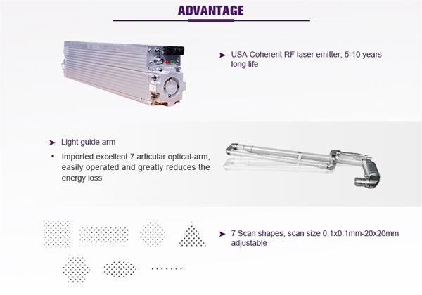Acne Treatment CO2 Fractional Laser Machine 10600nm 40W