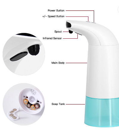 ODM Automatic Hand Sanitizer Dispenser Liquid Sensor Touchless Hand Soap Dispenser 280ml