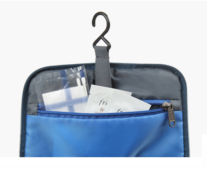 Custom Travel Kit Hanging Toiletry Bag Polyester Waterproof Toiletry Bag With Hook For Men