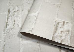 China Exposed Peel And Stick Brick Wallpaper Modern Light Grey Brick Effect Wallpaper on sale