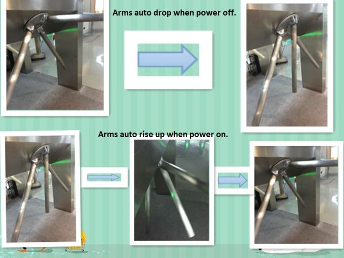 Access Control Pedestrian Security Gate Tripod Fingerprint Turnstile For Factory Entrance 0